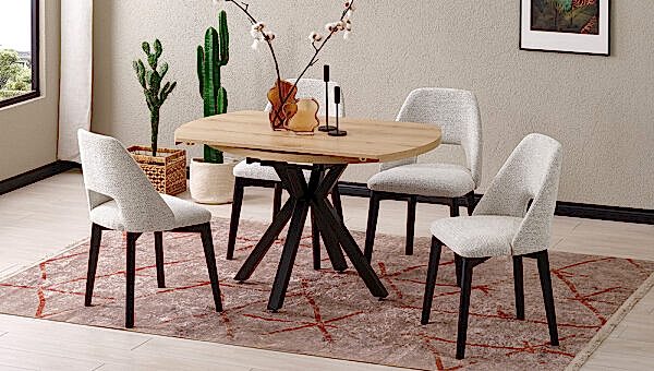 Çap 125 Mekanizmalı Yuvarlak Açılan Masa Takımı - 