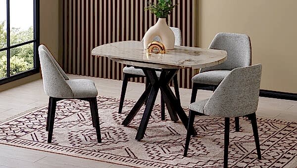 Çap 125 Mekanizmalı Yuvarlak Açılan Masa Takımı - 