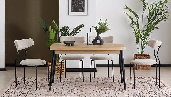 80*130 Sabit Elips Masa Takımı - 